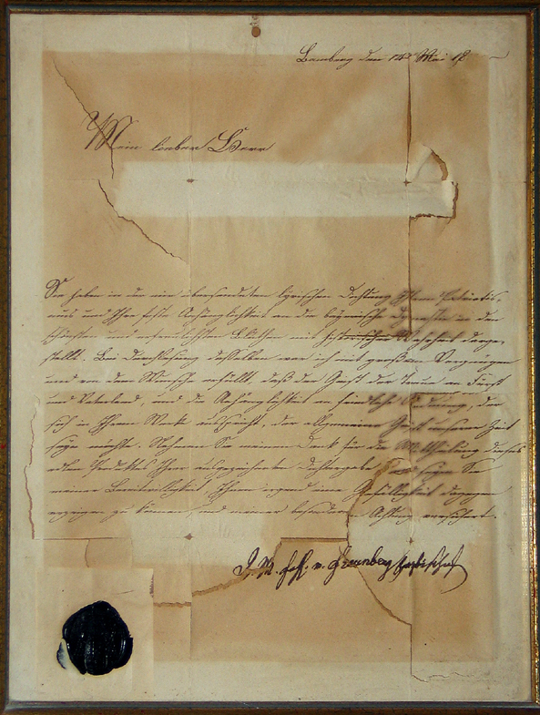 Abb. 3 Brief, Bamberg, 1833, Tinte auf holzfreiem Papier